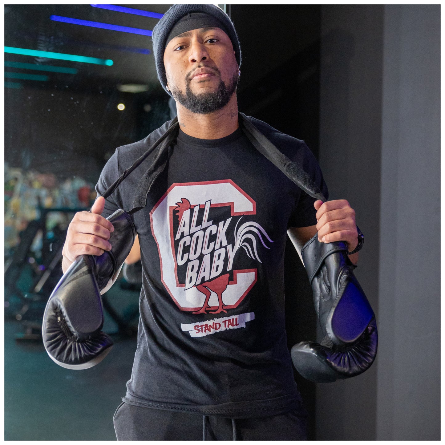 Black Gamecock Logo Tee – Maroon