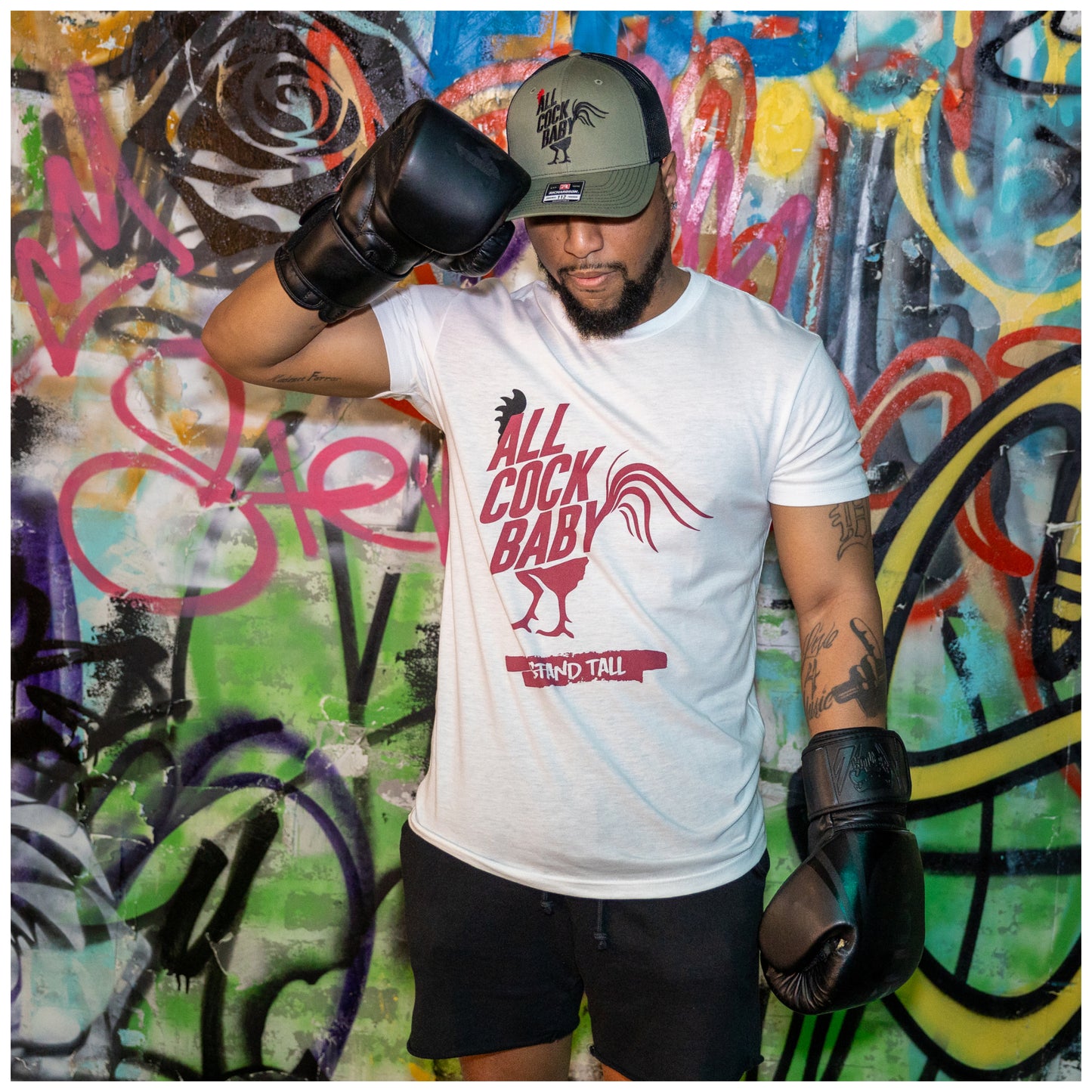 White Signature Tee – Maroon ACB Logo