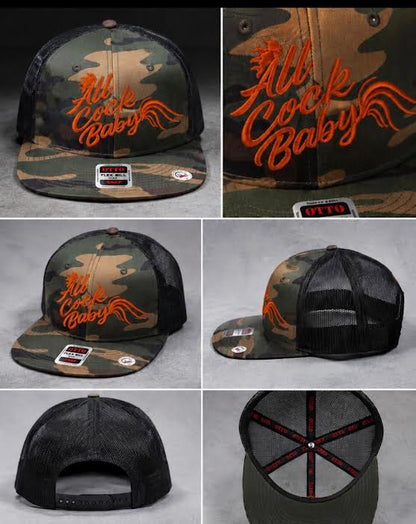 hunter orange camo hat